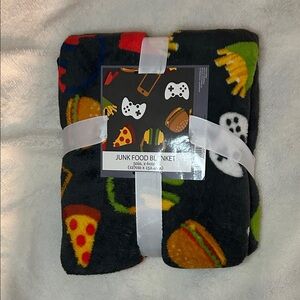 Junk Food Patterned Blanket